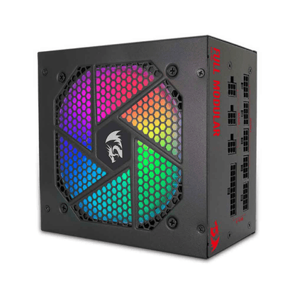 FONTE DE ALIMENTACAO REDRAGON GAMER 750 WATTS FULL MODULAR RGB 80 PLUS GOLD GC-PS006-1 PRETO