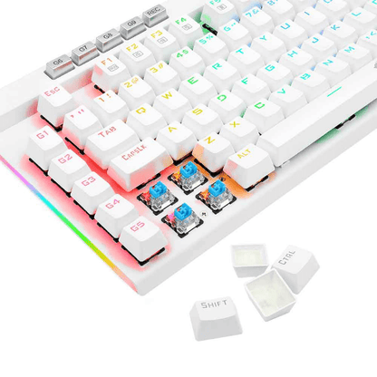 TECLADO GAMER REDRAGON MAGIC-WAND PRO RGB BRANCO SWITCH K587W-RGB-PRO (PT-BROWN)