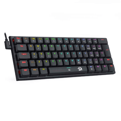 TECLADO MECANICO GAMER REDRAGON ANIVIA PRETO RGB COM SWITCH MARROM ABNT-2 K614-RGB (PT-BROWN)
