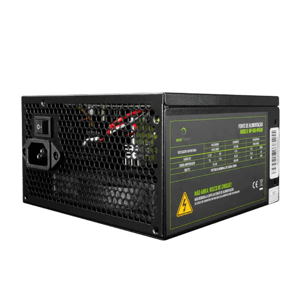 FONTE DE ALIMENTACAO ONE POWER ATX 600W AUTOSWITCH S/CABO MP-600-OPASW