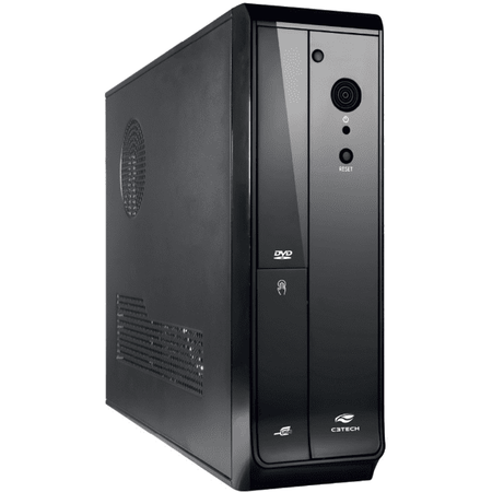 GABINETE C3TECH DESKTOP DT-110BK C/ FONTE PS-200SFX 200W SLIM PRETO - DT-110BK