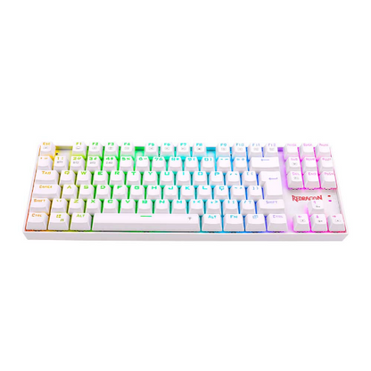 TECLADO REDRAGON MECANICO GAMER KUMARA PRO RGB WIRELESS BRANCO SWITCH BROWN K552RGB-BRS-W (PT BROWN)