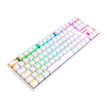 TECLADO REDRAGON MECANICO GAMER KUMARA PRO RGB WIRELESS BRANCO SWITCH BROWN K552RGB-BRS-W (PT BROWN)