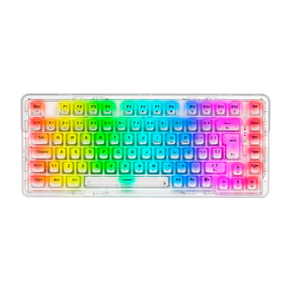 TECLADO REDRAGON MECANICO GAMER ELF PRO RGB CRYSTAL CLEAR TRANSPARENTE K649CT-RGB-PRO PT