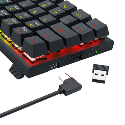 TECLADO REDRAGON MECANICO GAMER RYZE PRO RGB PRETO SWITCH MARROM K633RGB-PRO