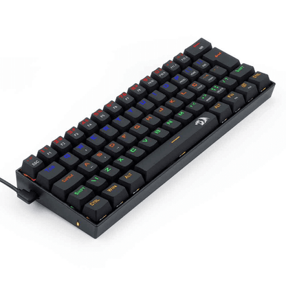 TECLADO GAMER REDRAGON MECANICO LAKSHMI RAINBOW PRETO SWITCH MARROM K606R (PT-BROWN)