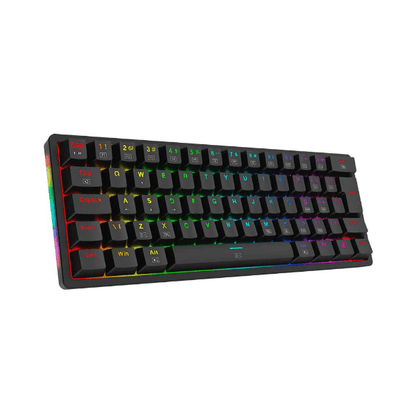 TECLADO REDRAGON MECANICO GAMER AKALI PRETO RGB SWITCH MARROM K642-RGB (PT-BROWN)