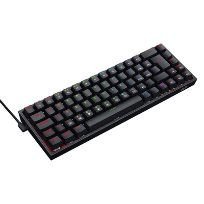 TECLADO REDRAGON MECANICO GAMER CASTOR RGB PRETO SWITCH AZUL ABNT2 K631-RGB (PT-BLUE)