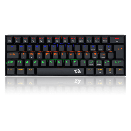TECLADO GAMER REDRAGON LAKSHMI RAINBOW PRETO SWITCH AZUL - K606R