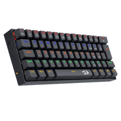 TECLADO GAMER REDRAGON LAKSHMI RAINBOW PRETO SWITCH AZUL - K606R