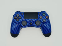 Controle Ps4 com Grip Blue Carbon Casual controle sem paddles Stelf