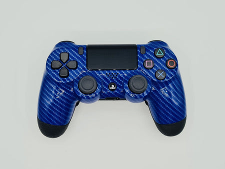Controle Ps4 com Grip Blue Carbon Casual controle sem paddles Stelf
