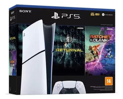 Console Sony Playstation 5 Slim Digital (USB/HDMI/1TB SSD/com 2 Jogos Returnal e Ratchet&Clank) Branco