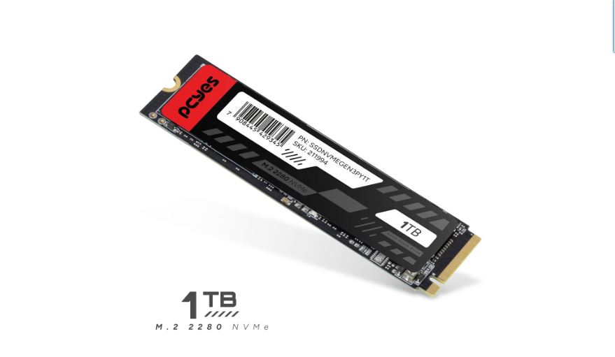 Ssd Pcyes 1Tb M.2 2280 Nvme - Leitura 2289Mb Gravação 1650Mb/S - Ssdnvmegen3Py1T