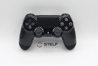 Controle Ps4 com Grip Black Carbon Stelf
