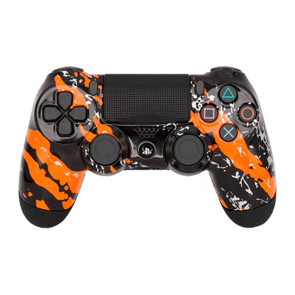 Controle Ps4 Abstract Orange Casual controle sem paddles Stelf