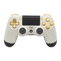 Controle Ps4 com Grip White Gold Stelf
