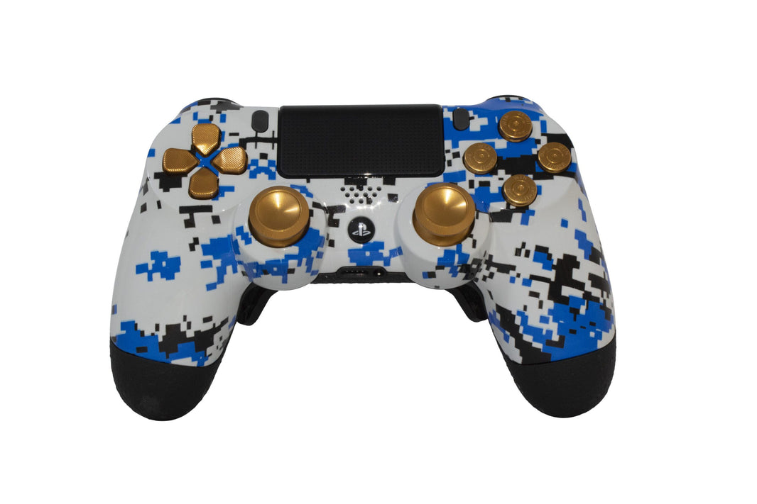 Controle Ps4 com Grip Limited Gold Modern Blue Stelf