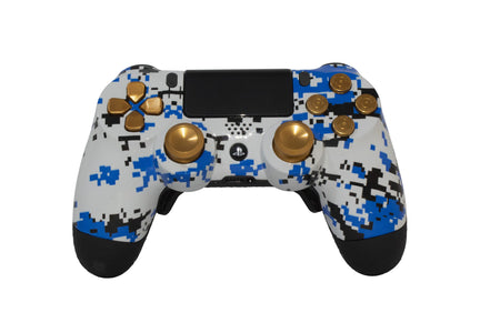 Controle Ps4 com Grip Limited Gold Modern Blue Stelf
