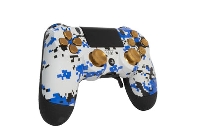 Controle Ps4 com Grip Limited Gold Modern Blue Stelf
