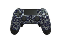 Controle Ps4 Floral Blue Casual controle sem paddles Stelf