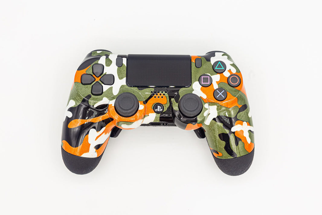 Controle Ps4 Orange Camoo Casual controle sem paddles Stelf