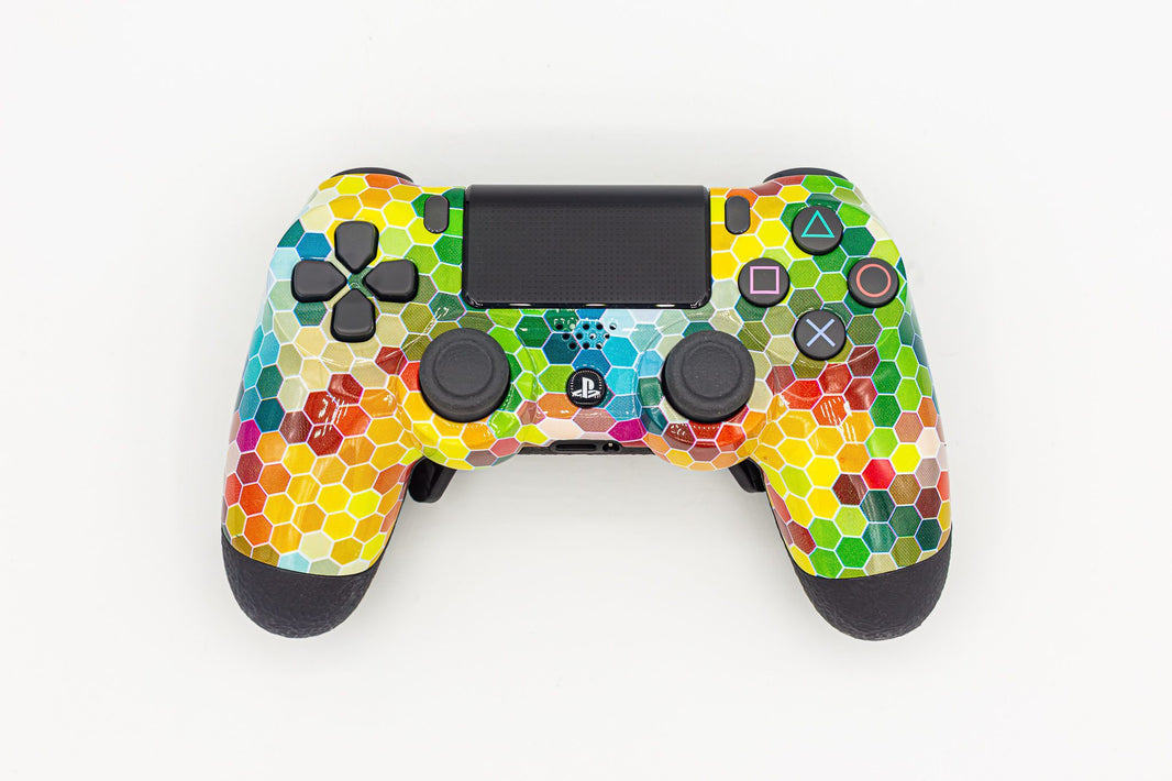 Controle Ps4 Rainbow Hive Casual controle sem paddles Stelf