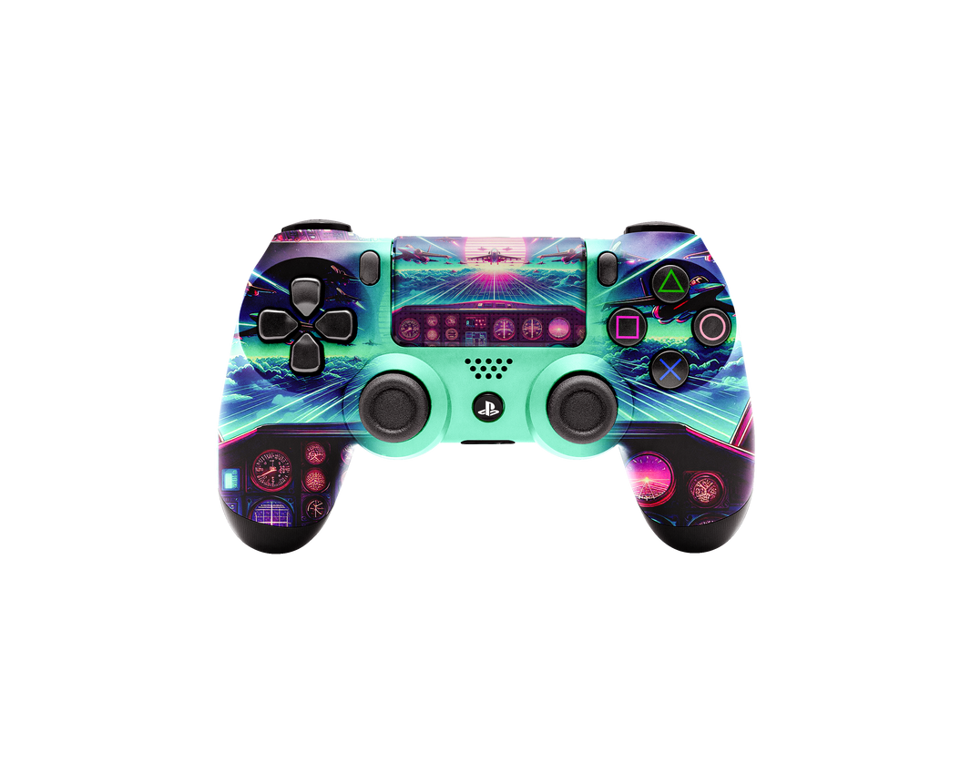 Controle Ps4 Plane Retrowave Casual controle sem paddles Stelf