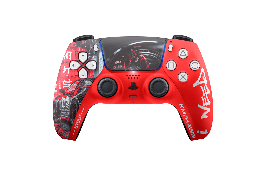 Controle Ps5 Neon car com Grip Stelf Elite Stelf