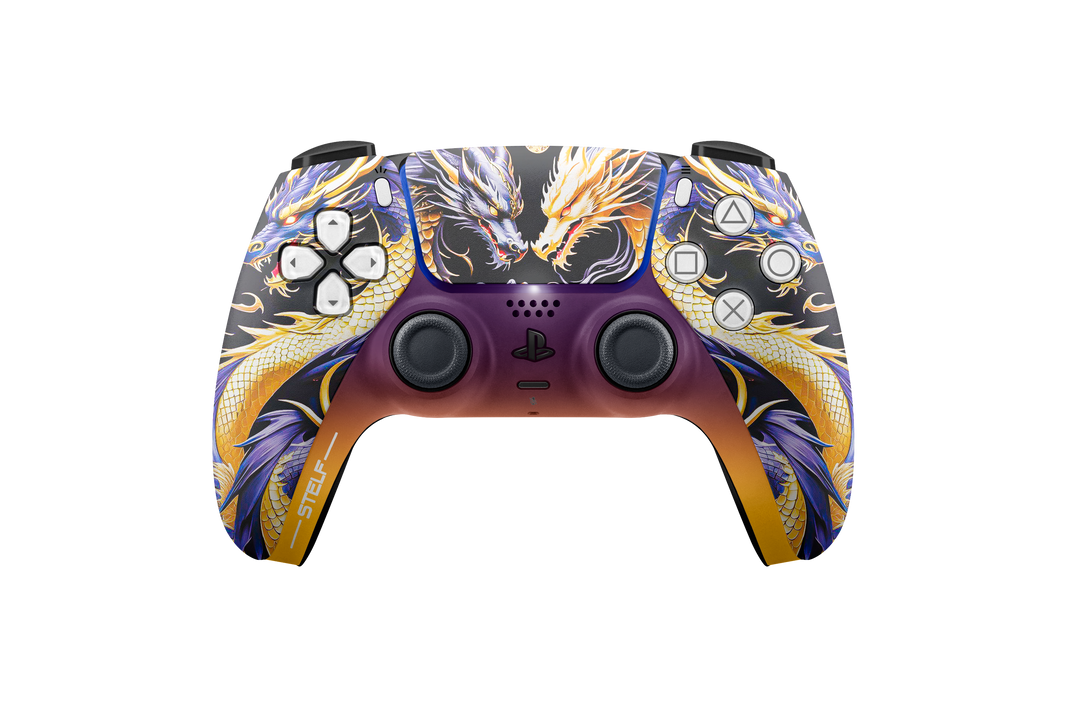 Controle Ps5 com Grip Golden Dragon Stelf