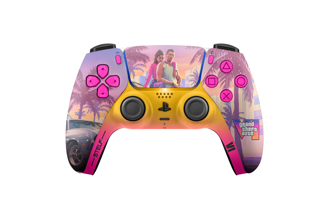 Controle Ps5 VI PINK Casual controle sem paddles Stelf
