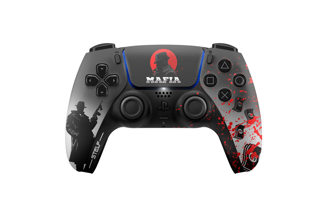 Controle Ps5 com Grip Máfia black Stelf (4 paddles)