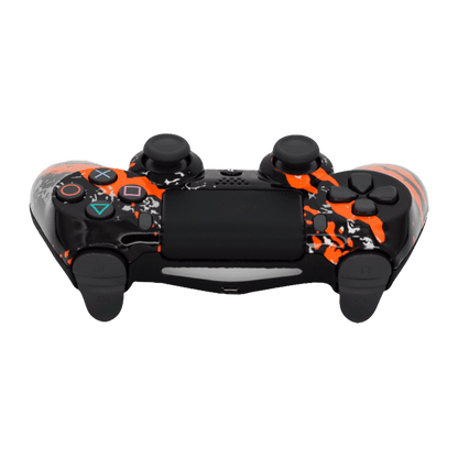 Controle Ps4 Abstract Orange Casual controle sem paddles Stelf