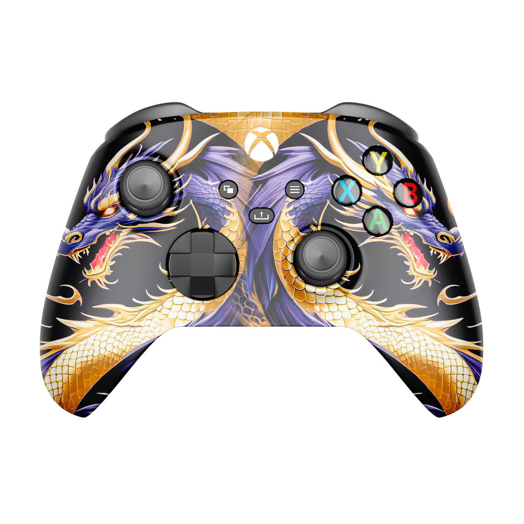 Controle Xbox Series com Grip Golden Dragon Stelf