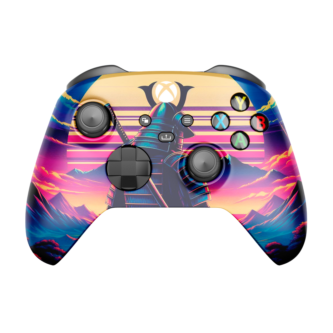 Controle Xbox Series com Grip Samurai Retrowave Stelf