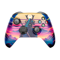 Controle Xbox Series com Grip Samurai Retrowave Stelf