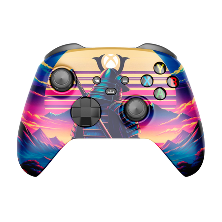 Controle Xbox Series com Grip Samurai Retrowave Stelf