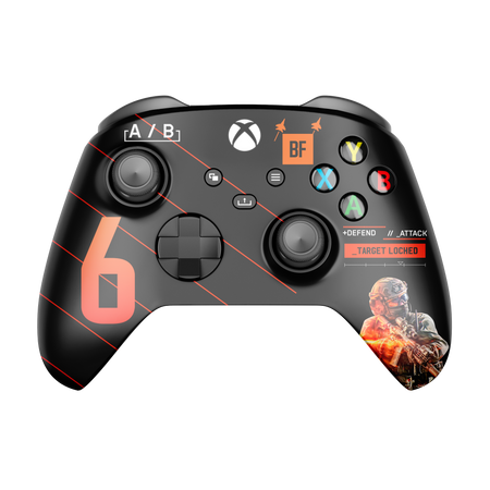Controle Xbox Series BF6 Orange com Grip Stelf (2 paddles)