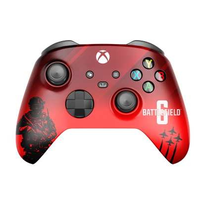 Controle Xbox Series BF6 RED com Grip Stelf (2 paddles)