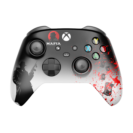 Controle Xbox Series Máfia black com Grip Stelf (2 paddles)