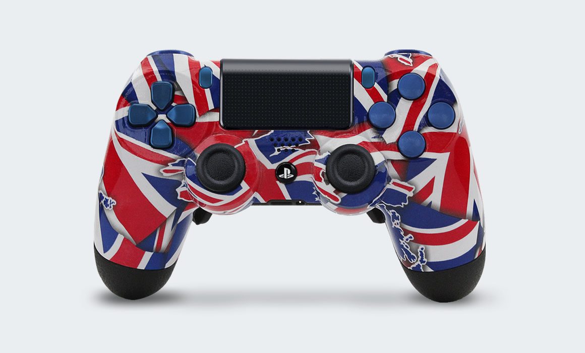 Controle Playstation Dualshock 4 Personalizado com Grip, Padles e Trigger Shot (foto frontal)