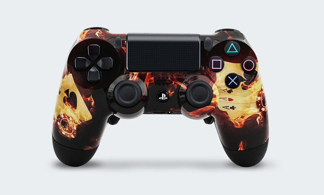 Controle Playstation Dualshock 4 Personalizado com Grip, Padles e Trigger Shot (foto frontal)