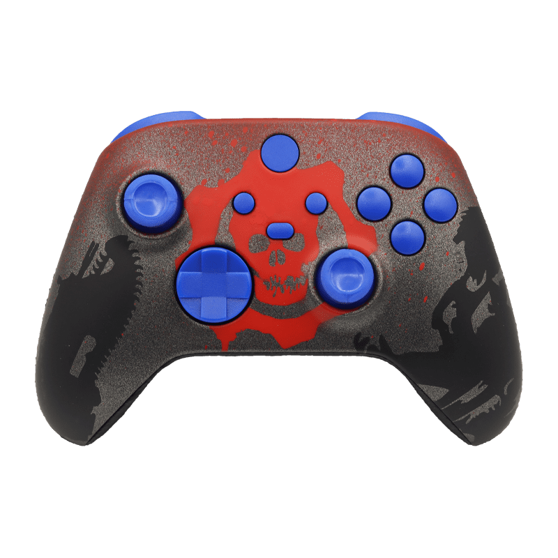 Controle Xbox Series com Grip Gears of War Botões Azuis Elite Stelf