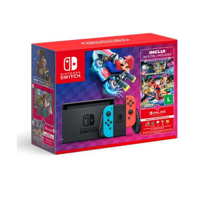 Console Nintendo Switch com Mario Kart 8 Preto/ Vermelho