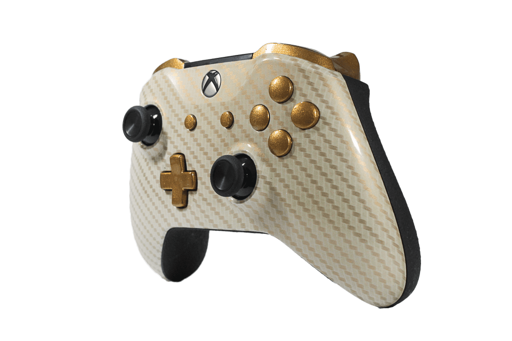 Stelf Controles - Controle Stelf Xbox One Slim com Grip (White gold)